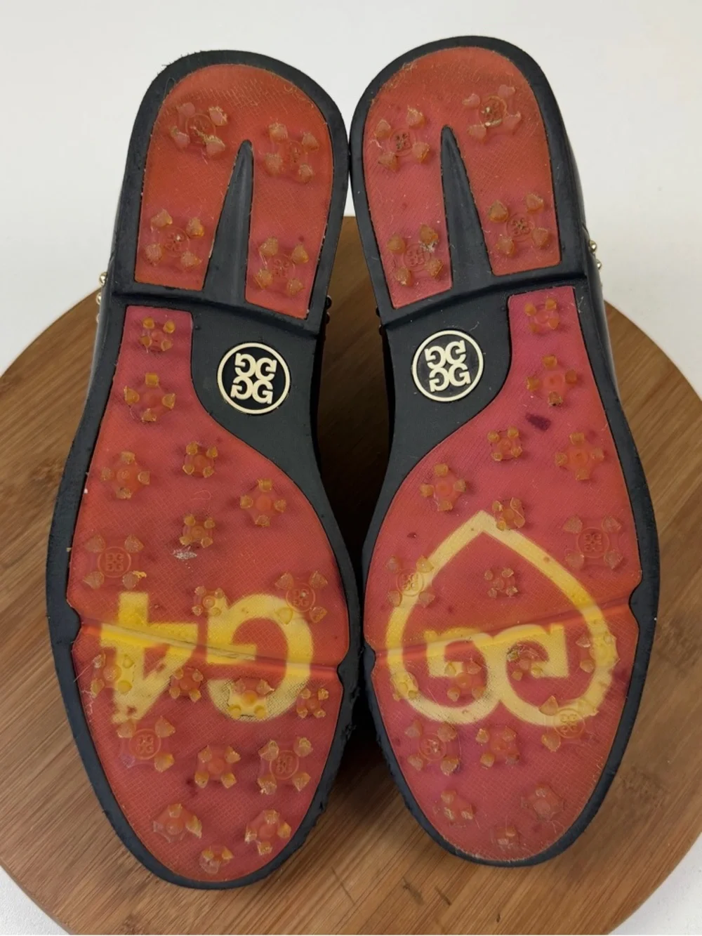 G/FORE Studded Bling Black Leather Golf Shoes - Picture 8 of 9